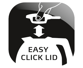 Jug lid with convenient Easy Click feature